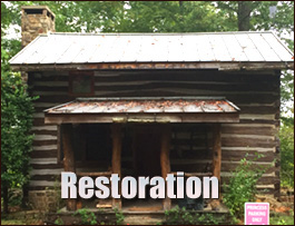 Historic Log Cabin Restoration  Glade Valley, North Carolina